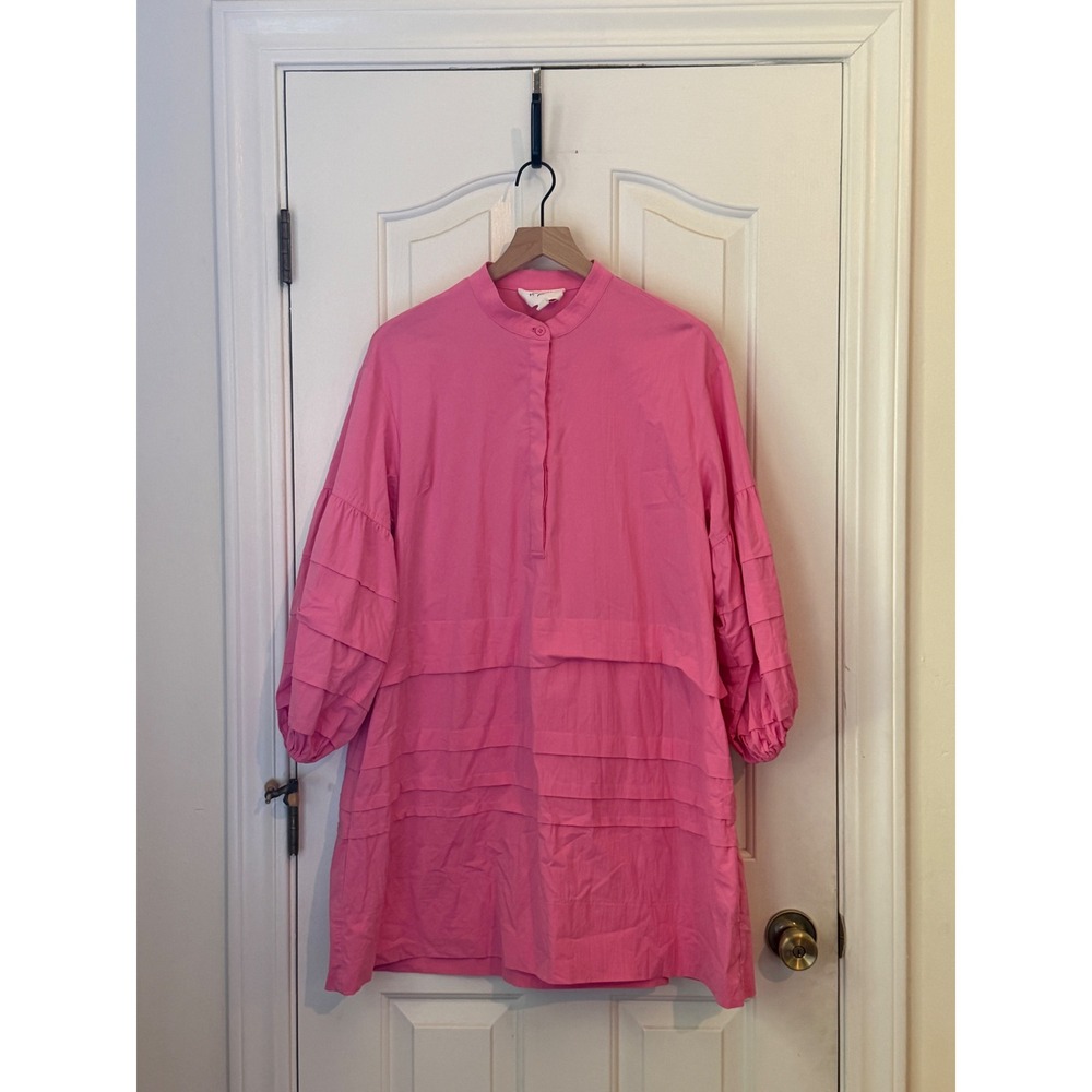 Tuckernuck x Pomander Place | Chelsea Pintuck Dress M Pink Mini Y22657T - Picture 4 of 12